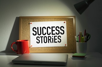 "Success stories" sign